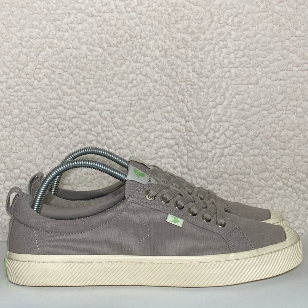 Cariuma Mens OCA Mystic Grey Canvas Low Lace Casual Sneakers Shoes Size US 9.5